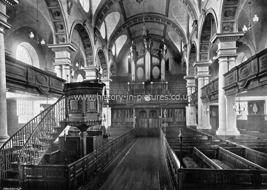 St. Brides Church, Fleet Street, London. c.1890's.